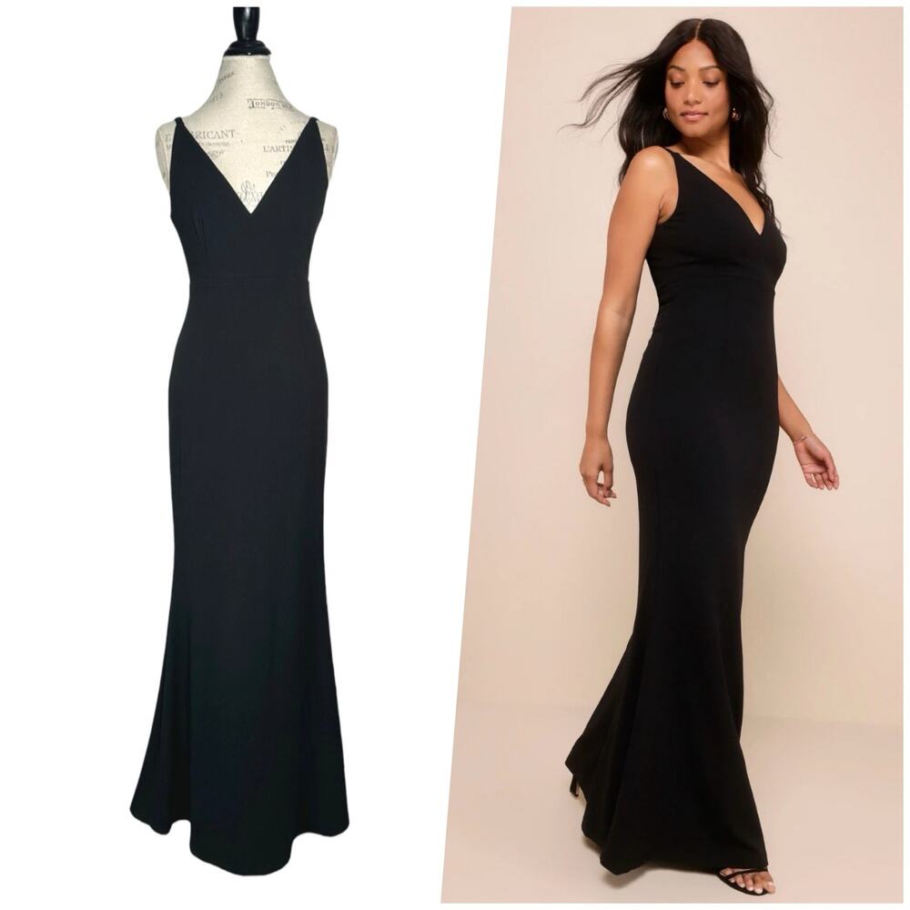 Lulus | Women | Melora Black Sleeveless Timeless Full Length Maxi Dress | Medium